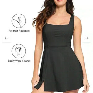POPILUSH Shapewear Dress Square Neck Workout (pockets on the inner short) - NWT